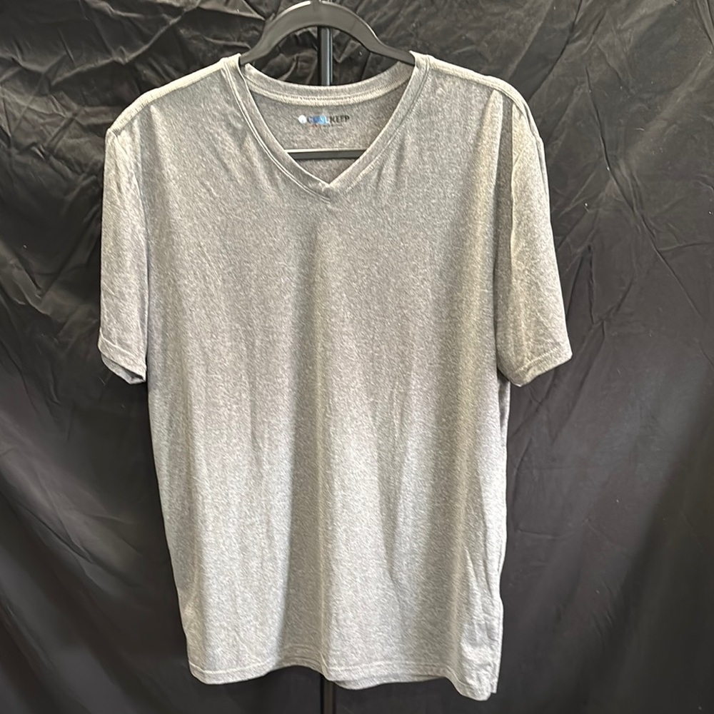 Classic Gray Crew Neck Short Sleeve Tee